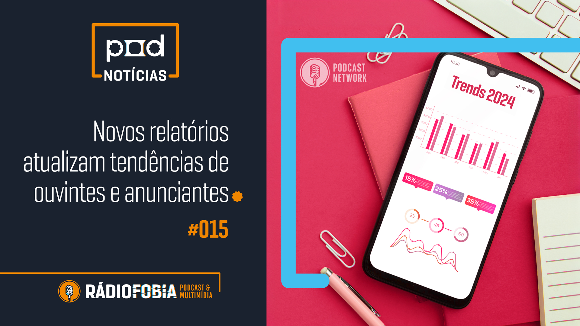 Pod Notícias 015 – Novos relatórios atualizam tendências de ouvintes e anunciantes